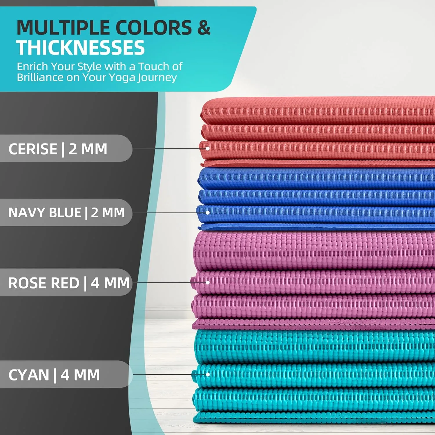 Foldable Yoga Mat for Travel, 68"x24" Folding Travel Gym Mat for Women Yoga Studio, Packable and Portable Pilates Mat with Storage Bag Easy to Carry, Lightweight Travel Workout Mat, 2mm/4mm