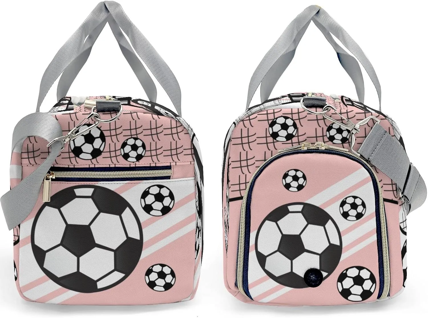 Football Soccer Ball Number Peach Personalized Kids Duffel Swim Bag for Boys,Customized Swim Duffle Bag for Boys Man Kids Gifts