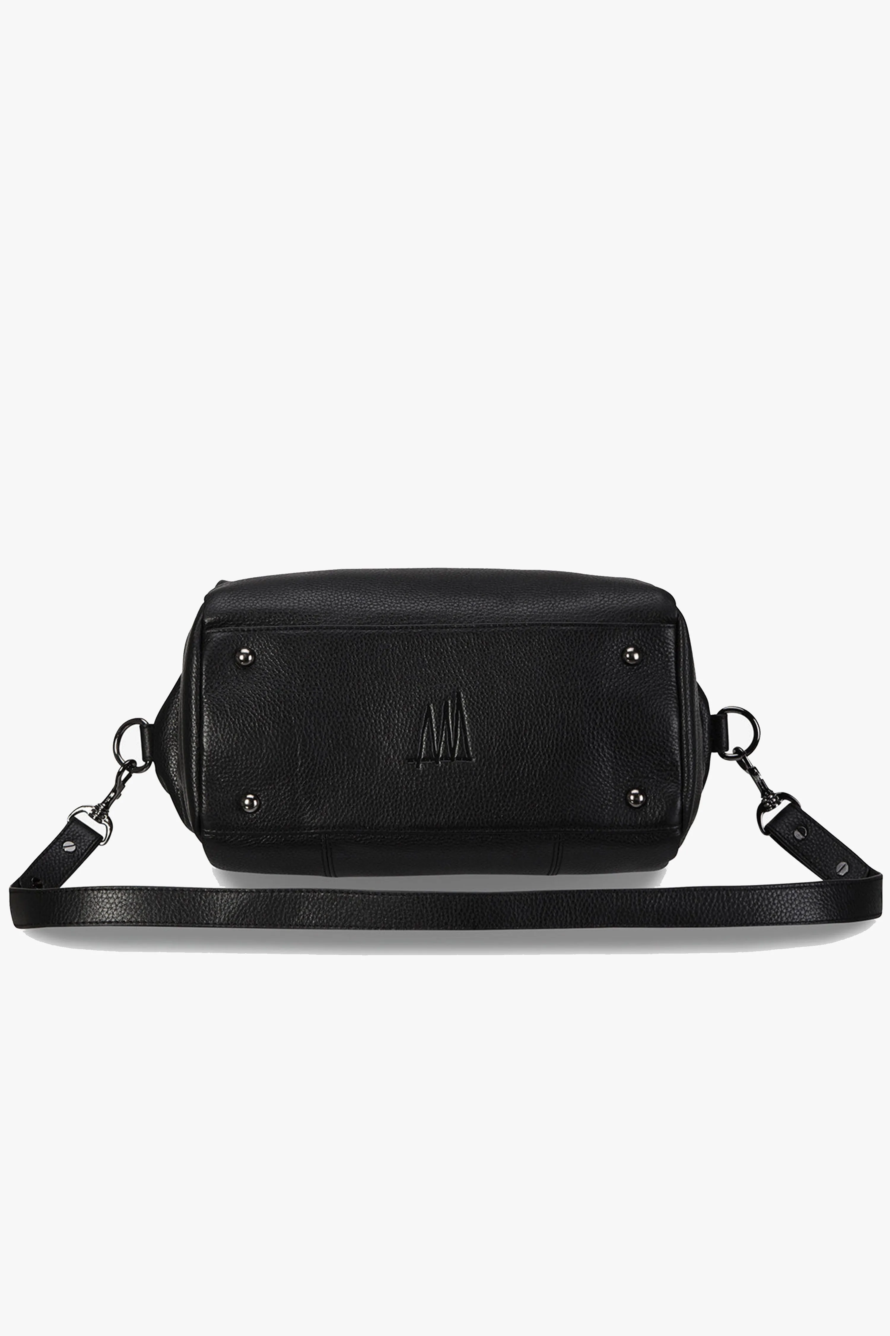 Force of Being Black Leather Handbag