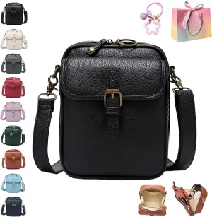 Forcipower Crossbody Leather Bag, Collaboraten1 Crossbody Leather Bag for Women, Large Capacity Mini Crossbodys Bags