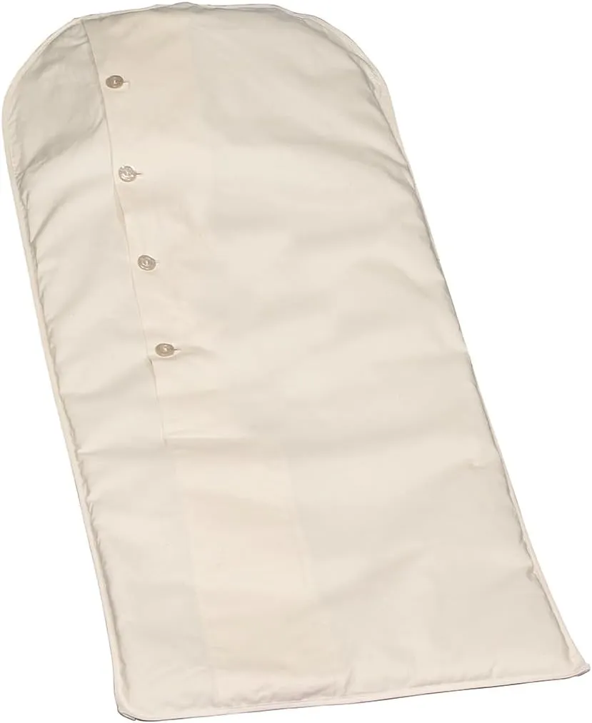 Foster-Stephens 38" Acid-Free Muslin Child Garment Bag | Closet Storage for Baby, Kids Clothes | Small Hanging Garment Bags | 38” Length 18" Width