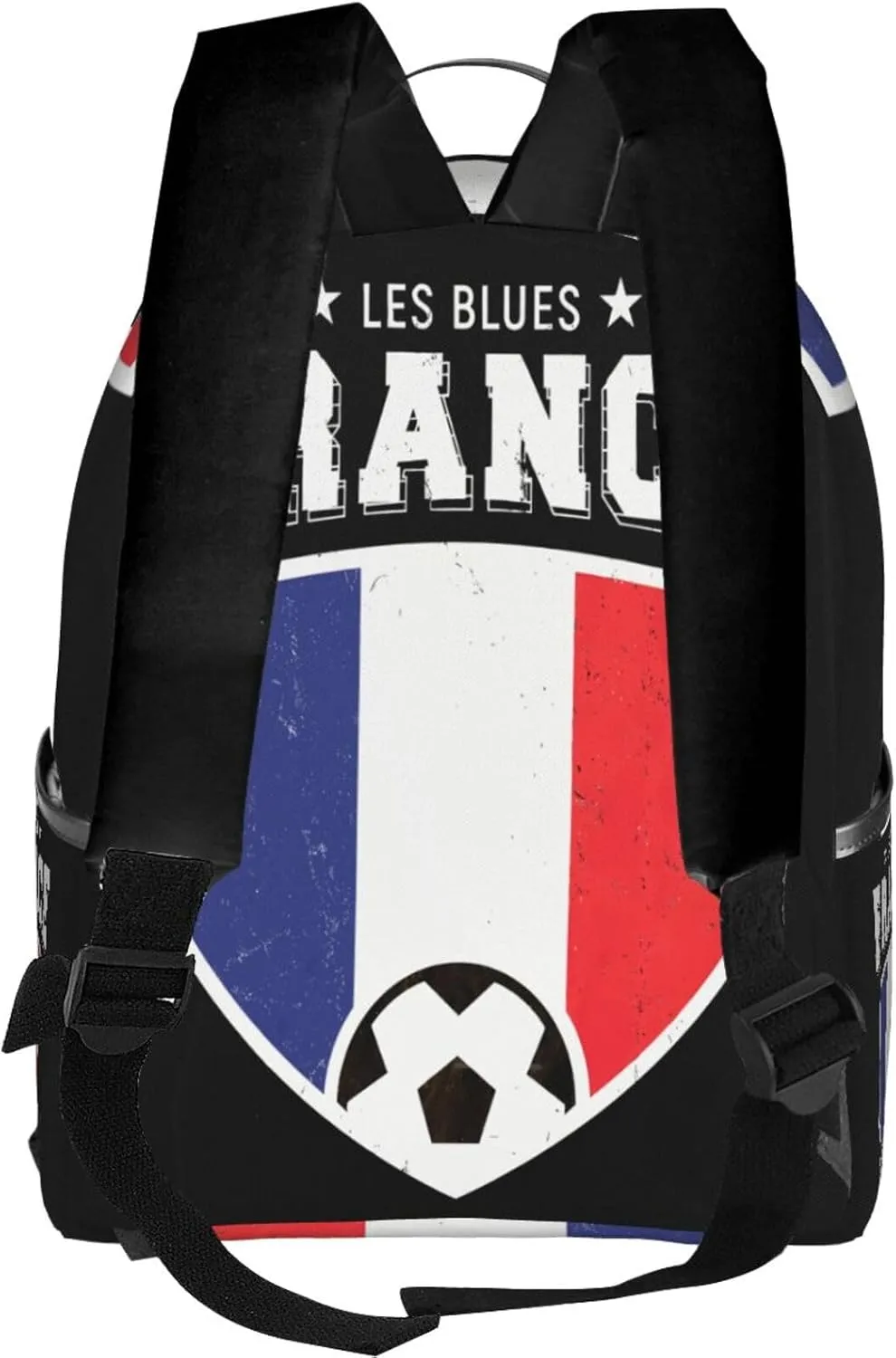 France French Football Soccer Flag Casual Backpacks Laptop Backpack Carry-on Daypack Sports Travel Rucksack Lightweight Working Bag for Outdoor Hiking Cycling Walking