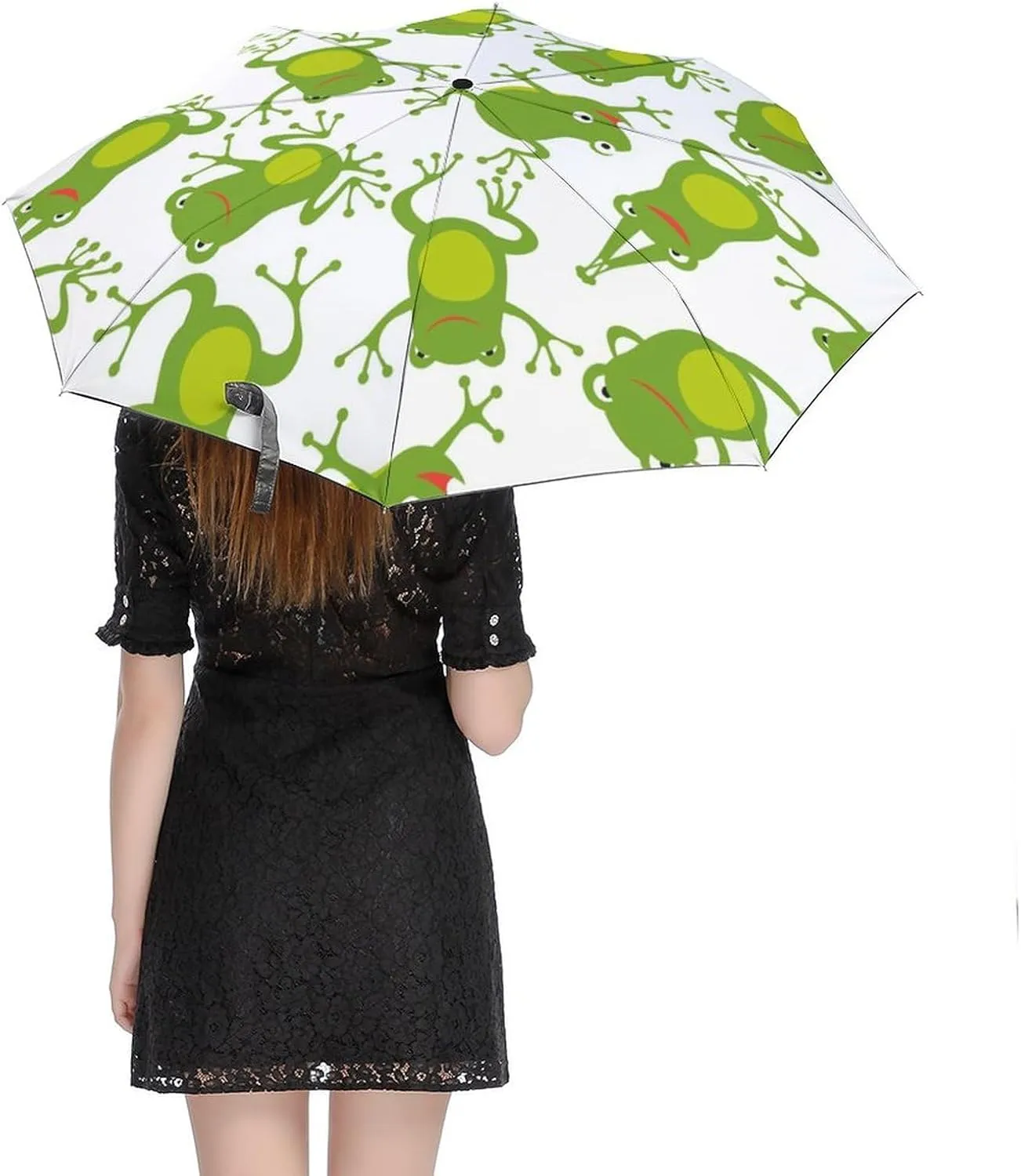 French Bulldog Travel Small Umbrella Windproof Compact Collapsible Light, Automatic,Wind Resistant,Strong And Portable, Folding Umbrella for Rain