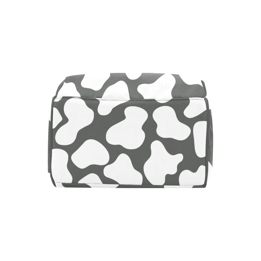 Funny Leopard Print Grey Diaper Bags Backpack with Name Personalized Baby Bag Nursing Nappy Bag Travel Tote Bag Gifts