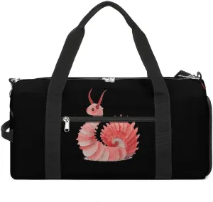 Funny Snail Unisex Gym Bag Waterproof Sports Duffels Travel Gear With Laundry Shoe Compartment