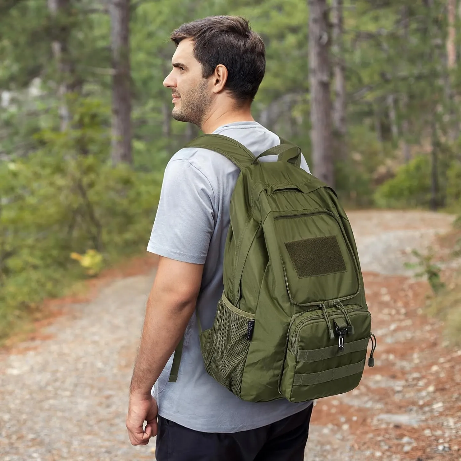 G4Free 30L Packable Tactical Backpack Lightweight Hiking Backpack Foldable Military Tactical edc Bag Water Resistant for Men Women(Army Green