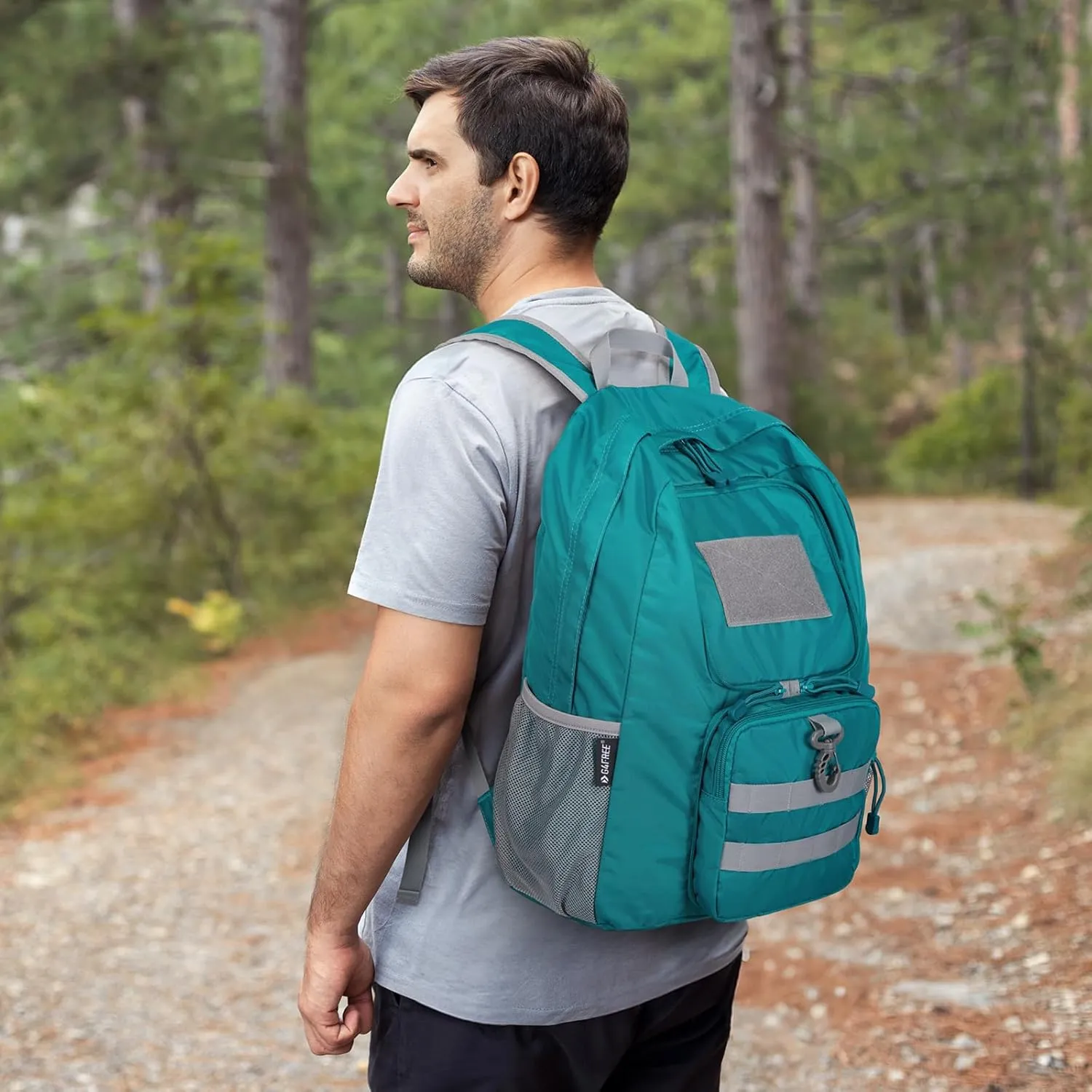 G4Free 30L Packable Tactical Backpack Lightweight Hiking Backpack Foldable Military Tactical edc Bag Water Resistant for Men Women(Peacock Blue)