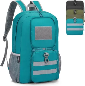 G4Free 30L Packable Tactical Backpack Lightweight Hiking Backpack Foldable Military Tactical edc Bag Water Resistant for Men Women(Peacock Blue)