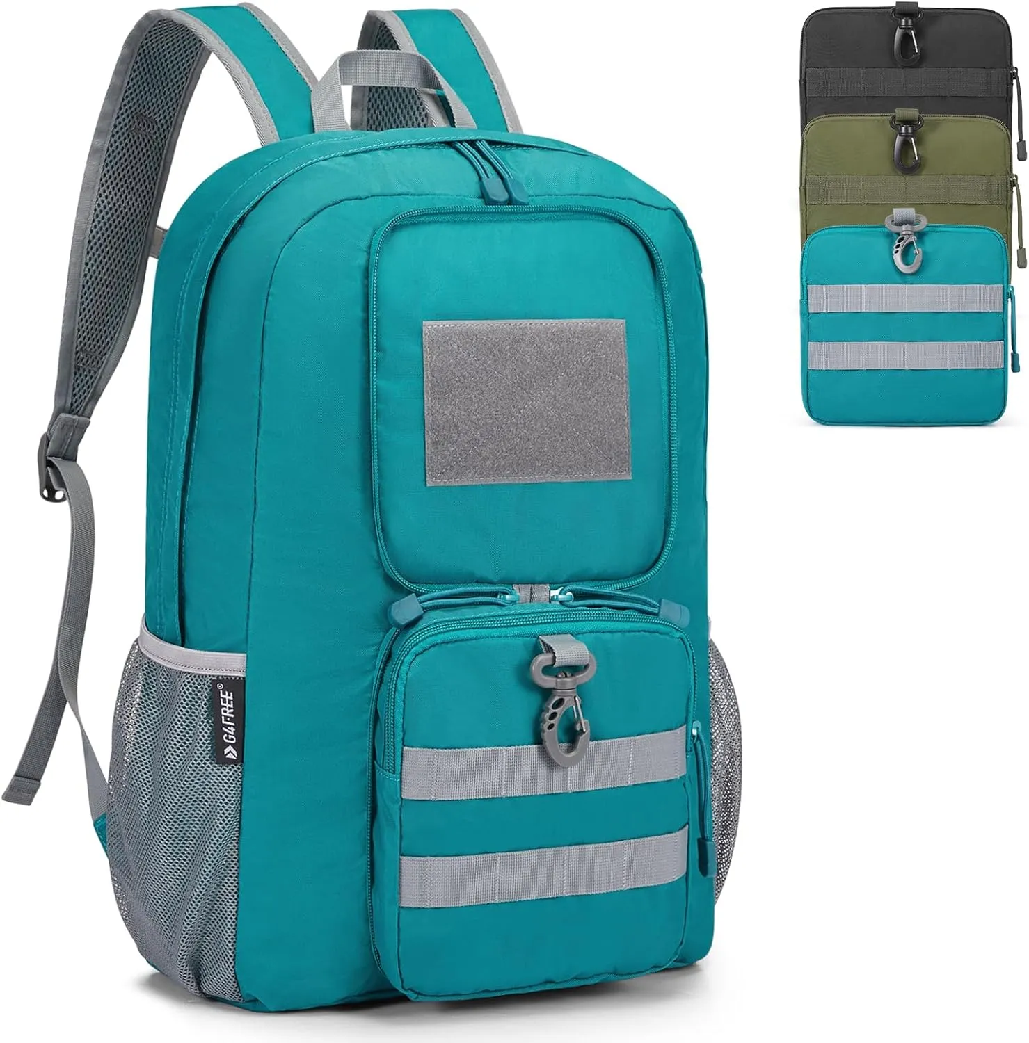 G4Free 30L Packable Tactical Backpack Lightweight Hiking Backpack Foldable Military Tactical edc Bag Water Resistant for Men Women(Peacock Blue)