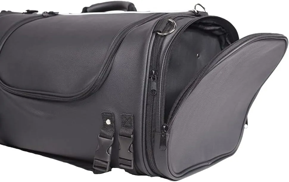 GARGOYLE BELLS Motorcycle Sissy Bar Bag Universal Motorcycle Trunk Bag with Skull Leather Saddlebags Storage Tool Bags for Motorcycle (12" x 21" x 12.5", No Skull, Black)