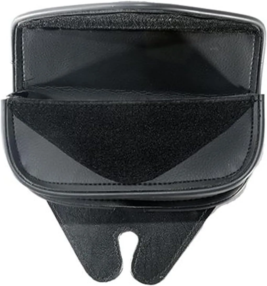 GARGOYLE BELLS Motorcycle Windshield Bags PVC Motorcycle Handle Bar Bags Storage Tool Bags for Motorcycles and Power (8" x 3" x 4", Velcro, Black PVC)