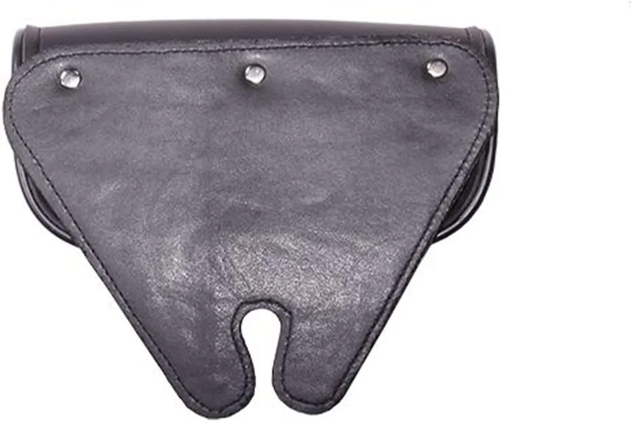 GARGOYLE BELLS Motorcycle Windshield Bags PVC Motorcycle Handle Bar Bags Storage Tool Bags for Motorcycles and Power (8" x 3" x 4", Velcro, Black PVC)