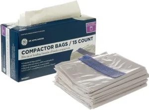 GE WX60X1 Genuine OEM Universal Trash Compactor Bags for GE Trash Compactors