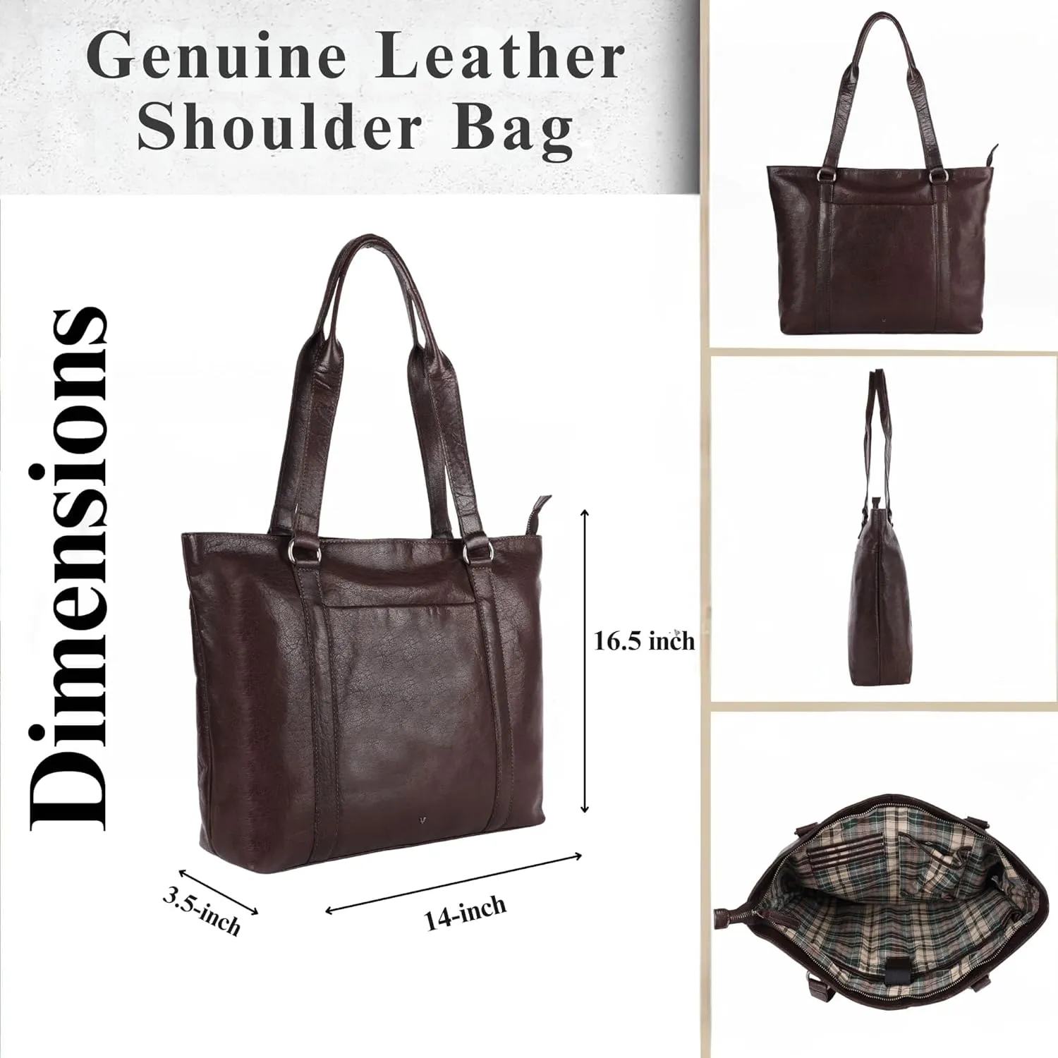 Genuine Leather Tote Bag for Women - Premium Quality, Stylish, and Spacious Handbag for Everyday Use