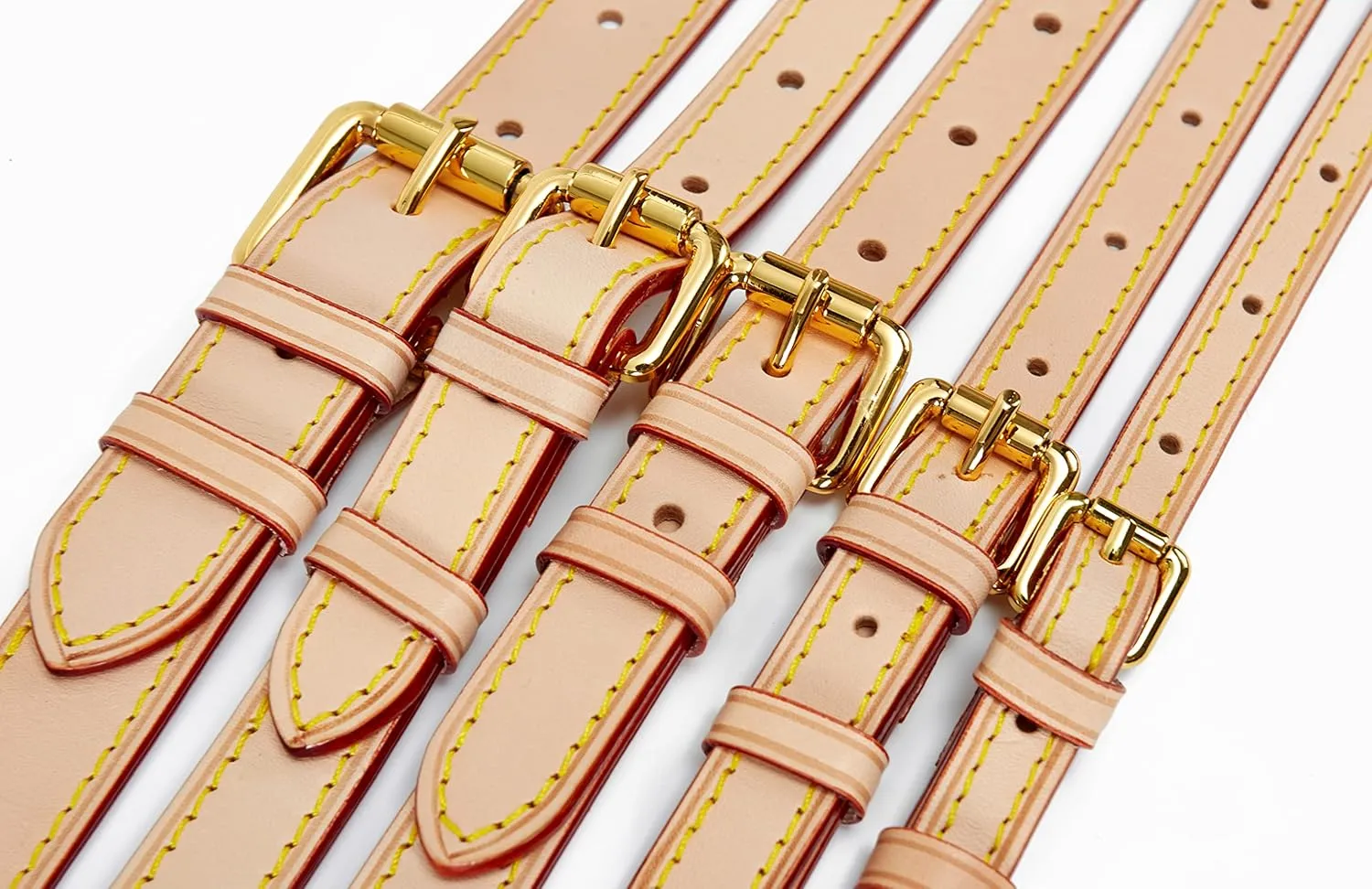 Genuine Vachetta Leather Adjustable Crossbody Replacement Straps for Purses Shoulder Bags