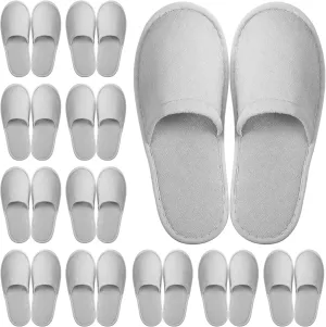 Geyoga 12 Pair Disposable House Slippers for Guests Non Slip Disposable Slippers for Spa Travel Hotel Shoeless Home Bride Bathroom Bedroom