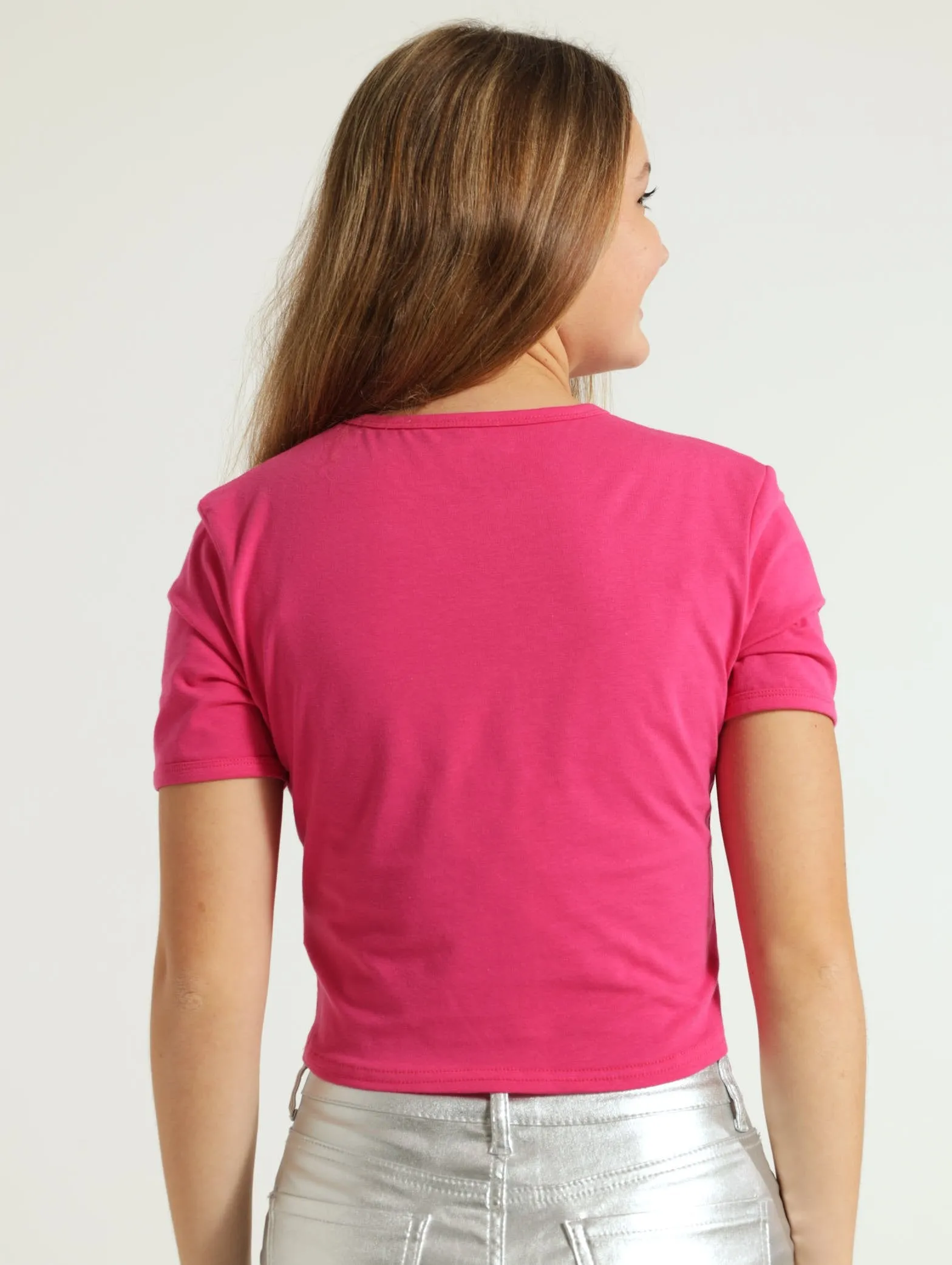 Girls Ring Totes Tee - Cerise