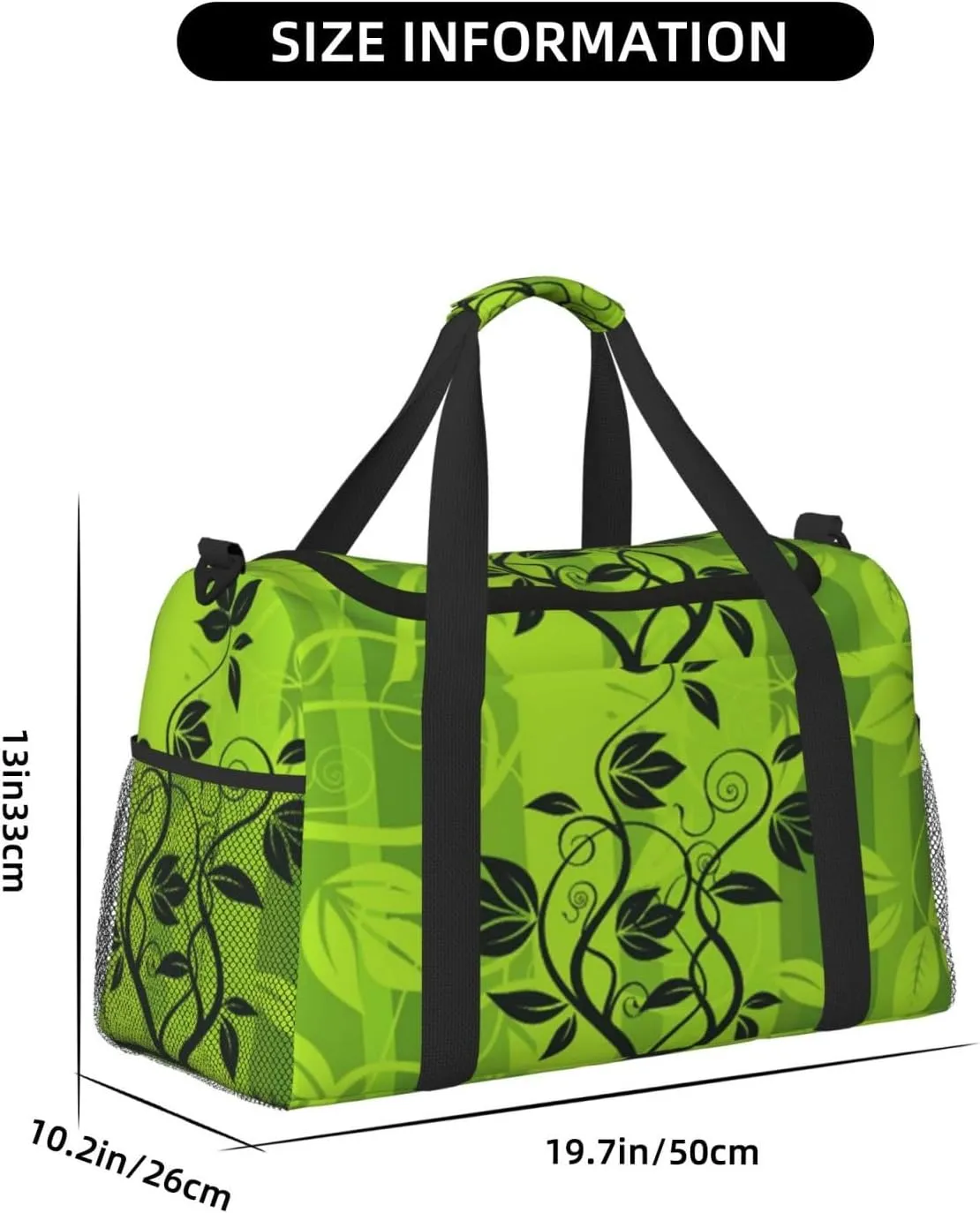 Green Foliage Shading Tree Grass Travel Duffel Bag Large Foldable Waterproof Overnight Bag For Beach Swim Bags Pool Sports Gym