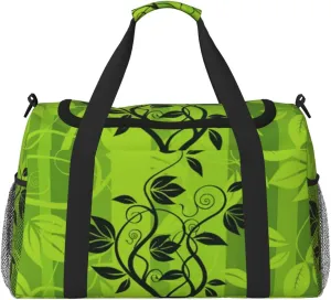 Green Foliage Shading Tree Grass Travel Duffel Bag Large Foldable Waterproof Overnight Bag For Beach Swim Bags Pool Sports Gym