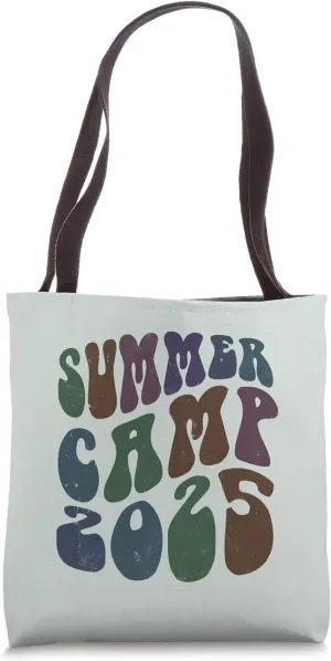 Groovy SUMMER CAMP 2025 Campground Host Vibes Staff Nurse Tote Bag