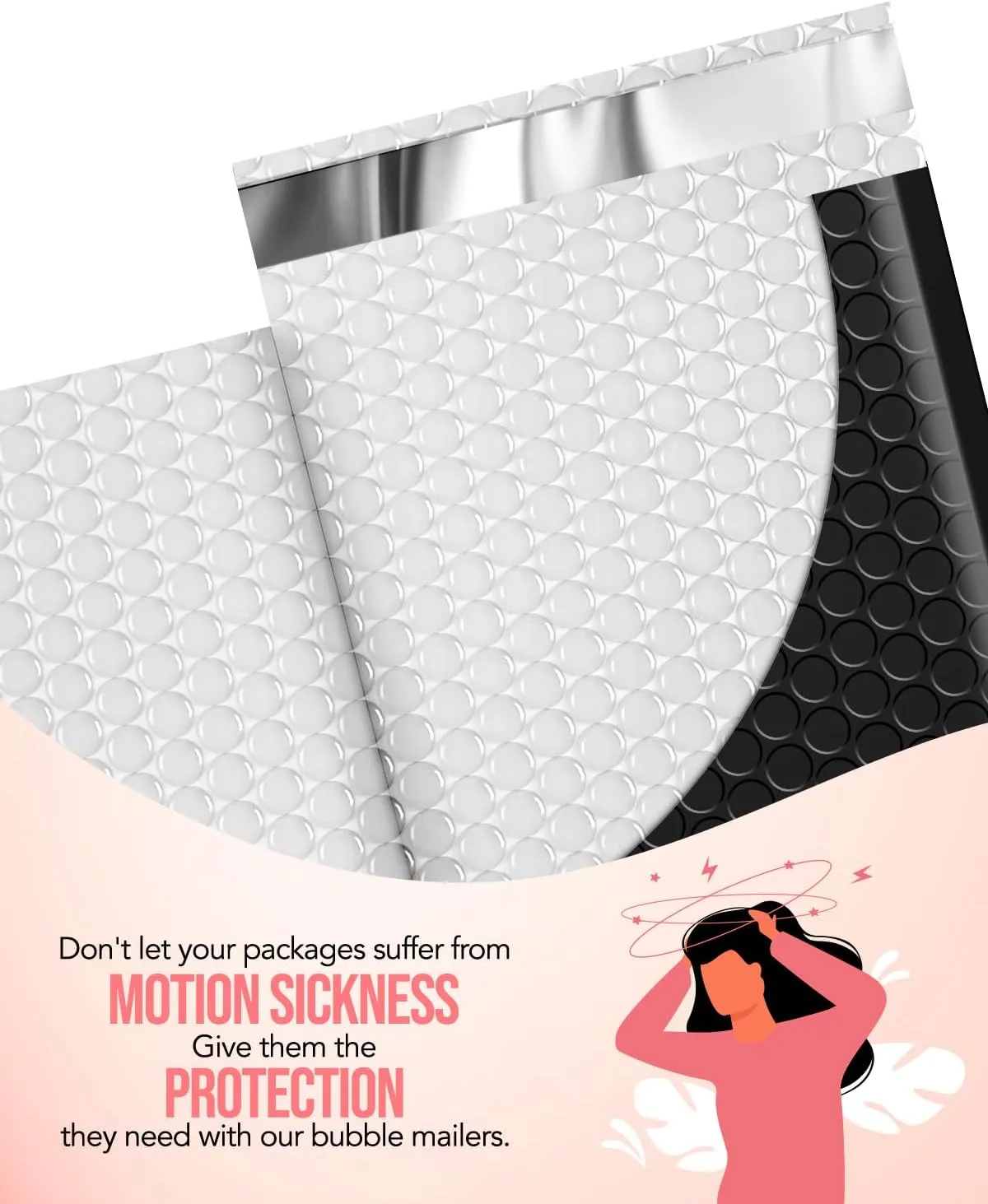 GSSUSA Black Bubble Mailers 8.5x12 large Padded Envelopes 25 Pack,Self-Seal Shipping Mailer, Packaging Bags, Small Business Supplies,Mailing Bags, Packaging for Small Business, Black