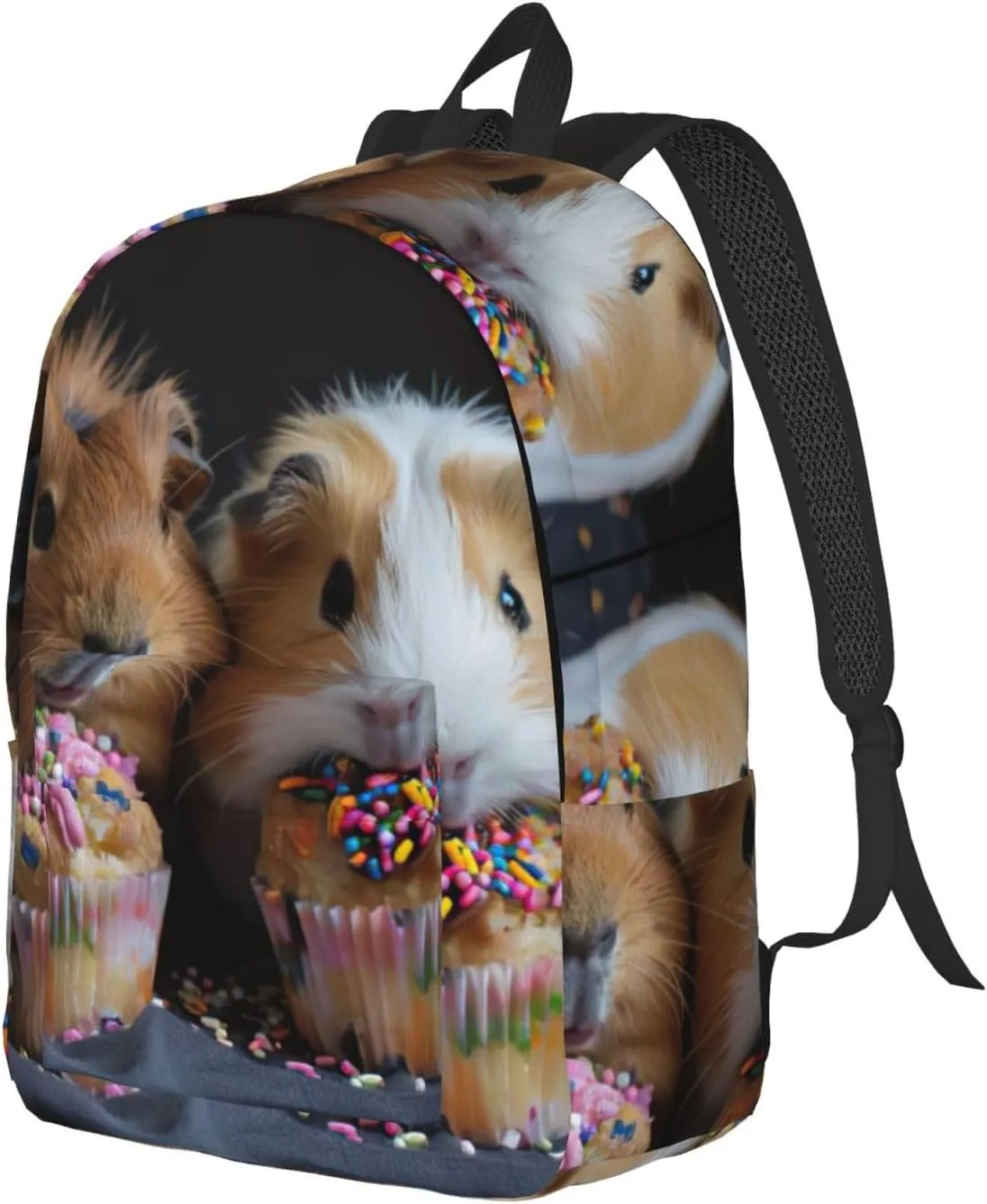 Guinea Pigs and Cupcakes print Hiking Backpack Casual Daypack Outdoor Travel Backpacks Bookbag for Men Women Adult