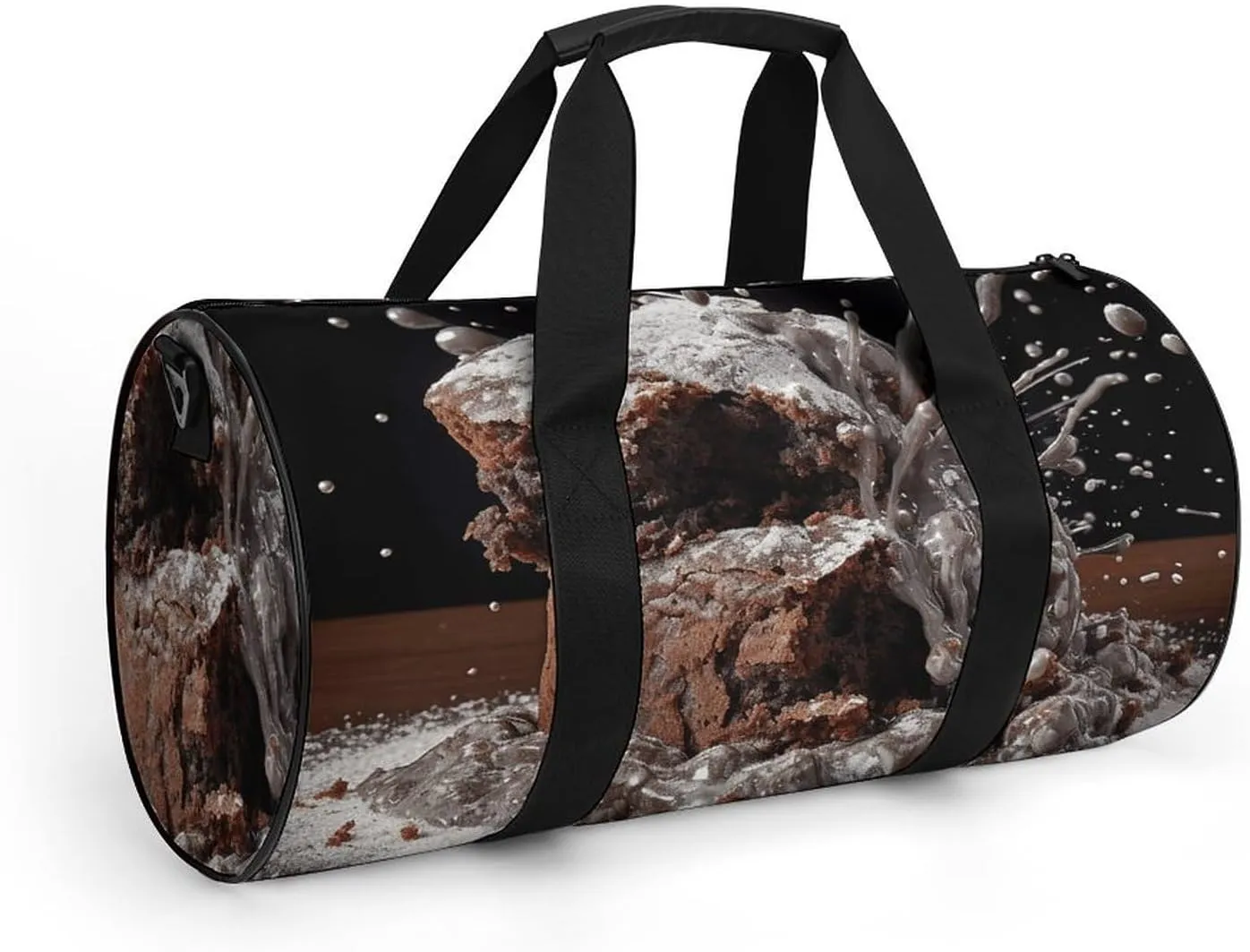 Gym Bag Cake And Sugar Powder Duffel Bag for Men Women Overnight Bag with Shoe Compartment Workout Bags