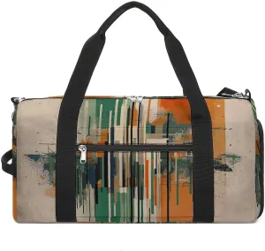 Gym Bag Complex Patterns Duffel Bag for Men Women Overnight Bag with Shoe Compartment Workout Bags