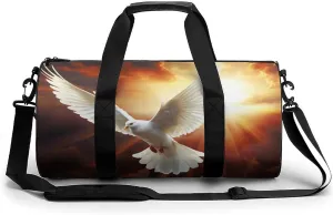 Gym Bag Dove Sun Art Duffel Bag for Men Women Overnight Bag with Shoe Compartment Workout Bags