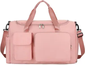 Gym Bag for Women Gym Bag Travel Sport Duffel Bag Large Capacity Portable Waterproof Luggage Handbag Fitness Organization Handbag(Pink)