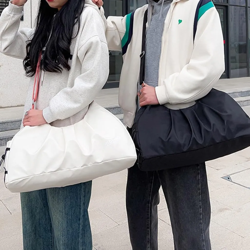 Gym Bag for Womens Mens with Shoes Compartment and Wet Pockets Travel Duffels Bag