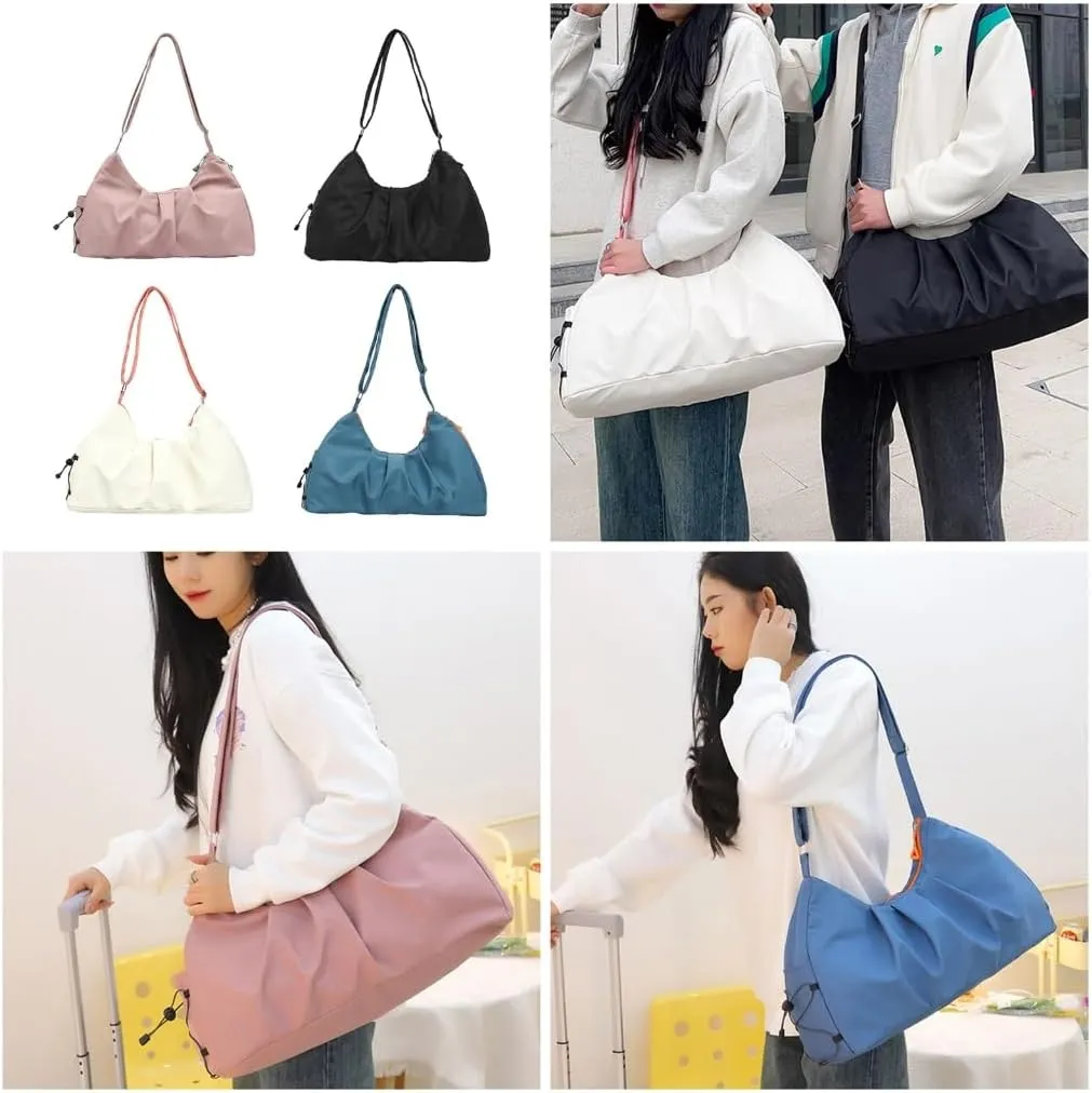 Gym Bag for Womens Mens with Shoes Compartment and Wet Pockets Travel Duffels Bag