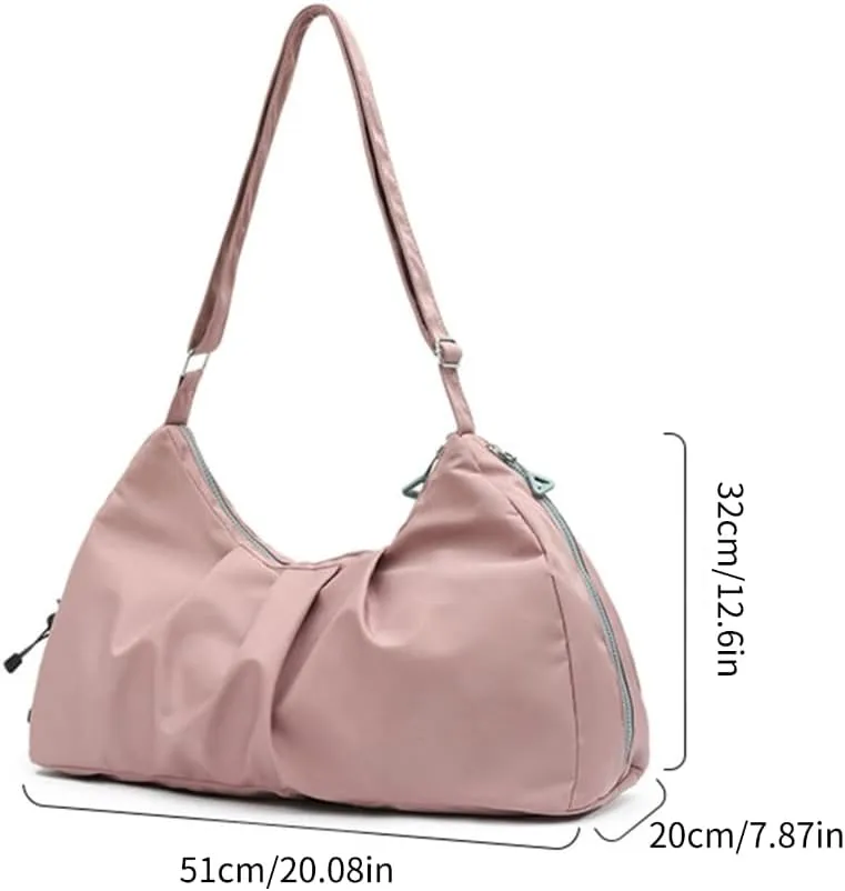 Gym Bag for Womens Mens with Shoes Compartment and Wet Pockets Travel Duffels Bag
