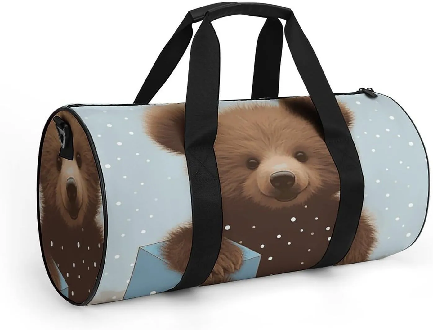 Gym Bag Happy Bear Baby Duffel Bag for Men Women Overnight Bag with Shoe Compartment Workout Bags