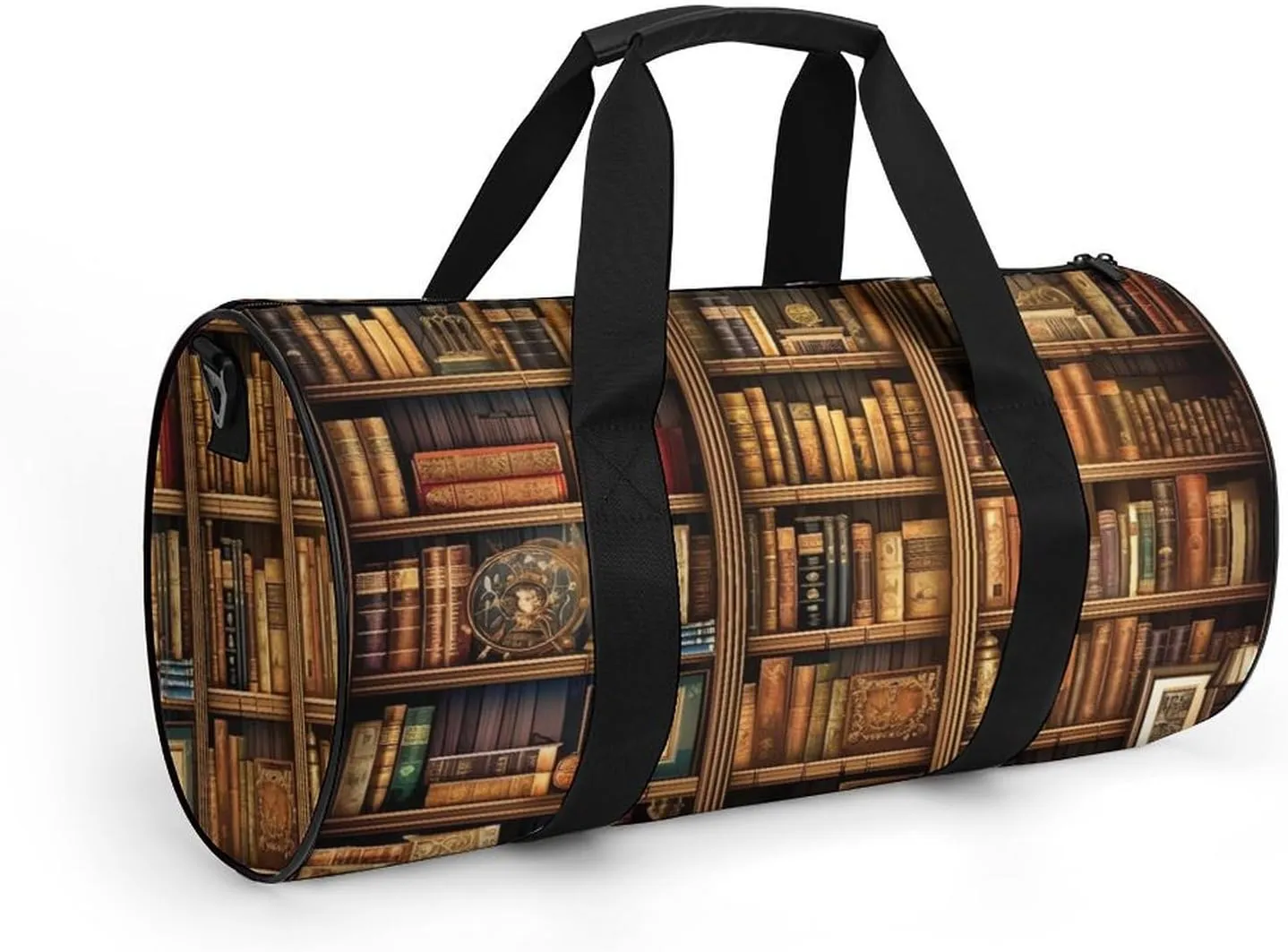 Gym Bag Library Bookshelf Book Duffel Bag for Men Women Overnight Bag with Shoe Compartment Workout Bags
