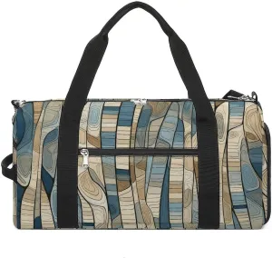 Gym Bag Shape Pattern Duffel Bag for Men Women Overnight Bag with Shoe Compartment Workout Bags