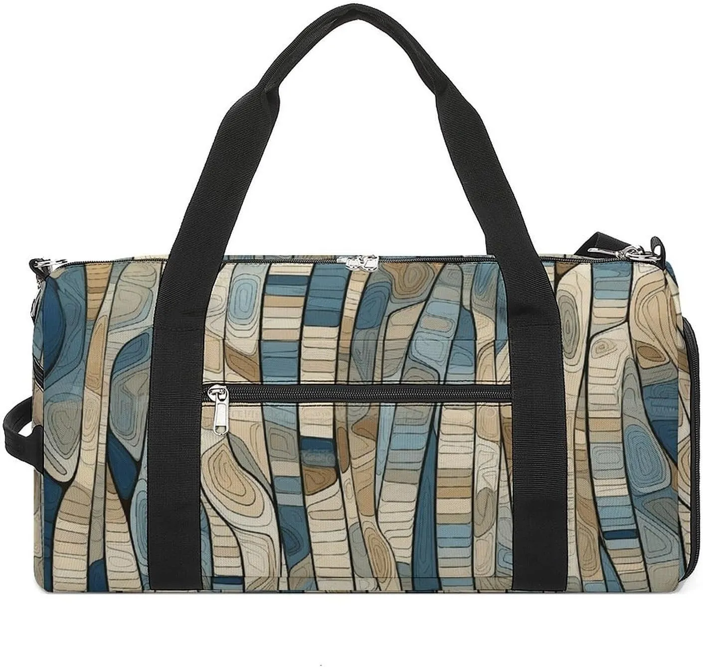 Gym Bag Shape Pattern Duffel Bag for Men Women Overnight Bag with Shoe Compartment Workout Bags