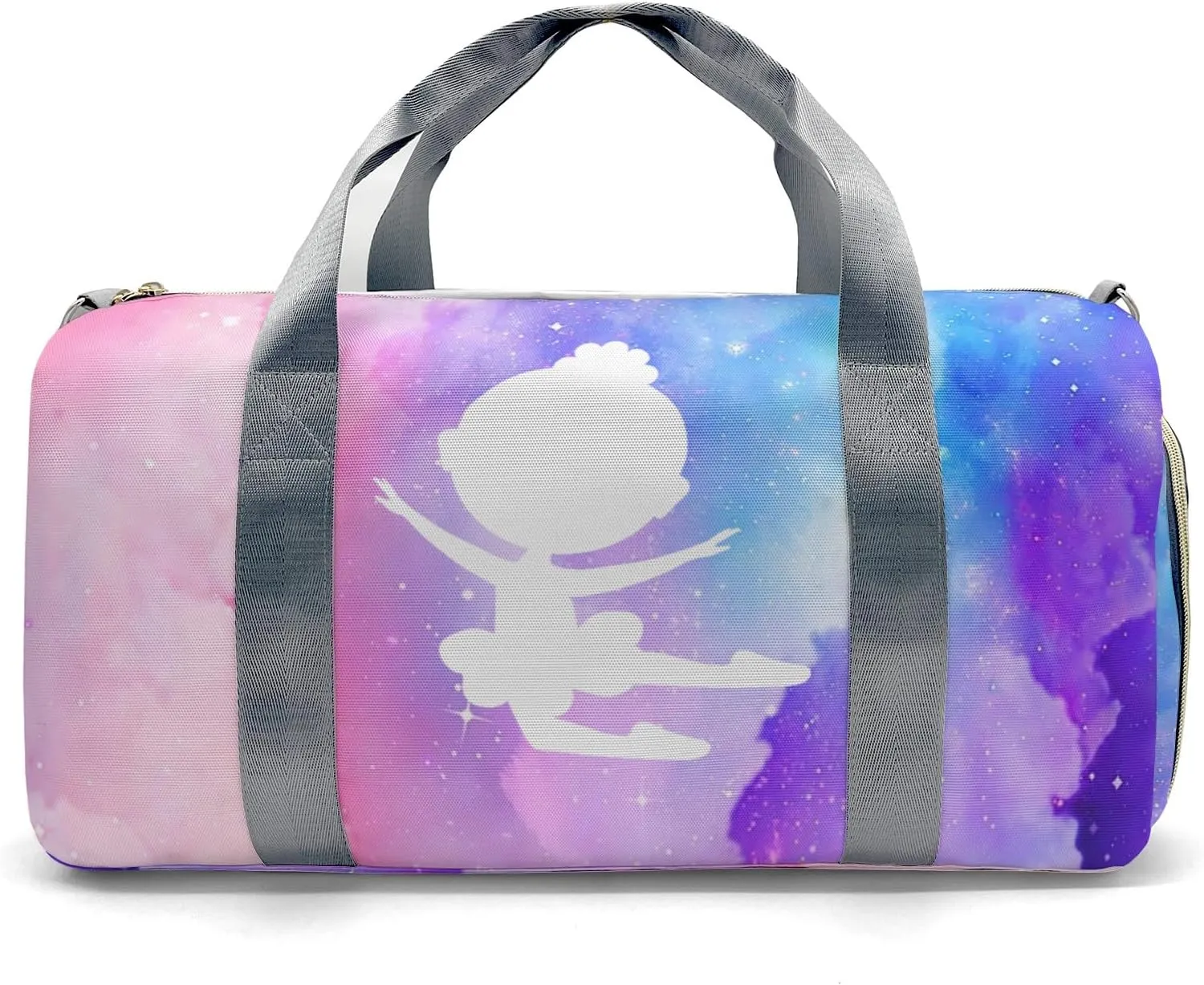 Gym Bags Ballet Girls Colorful Starry Duffel Bag Adjustable Shoulder Strap Perform Training Travel Bag for Boys Girls Teens Women Men