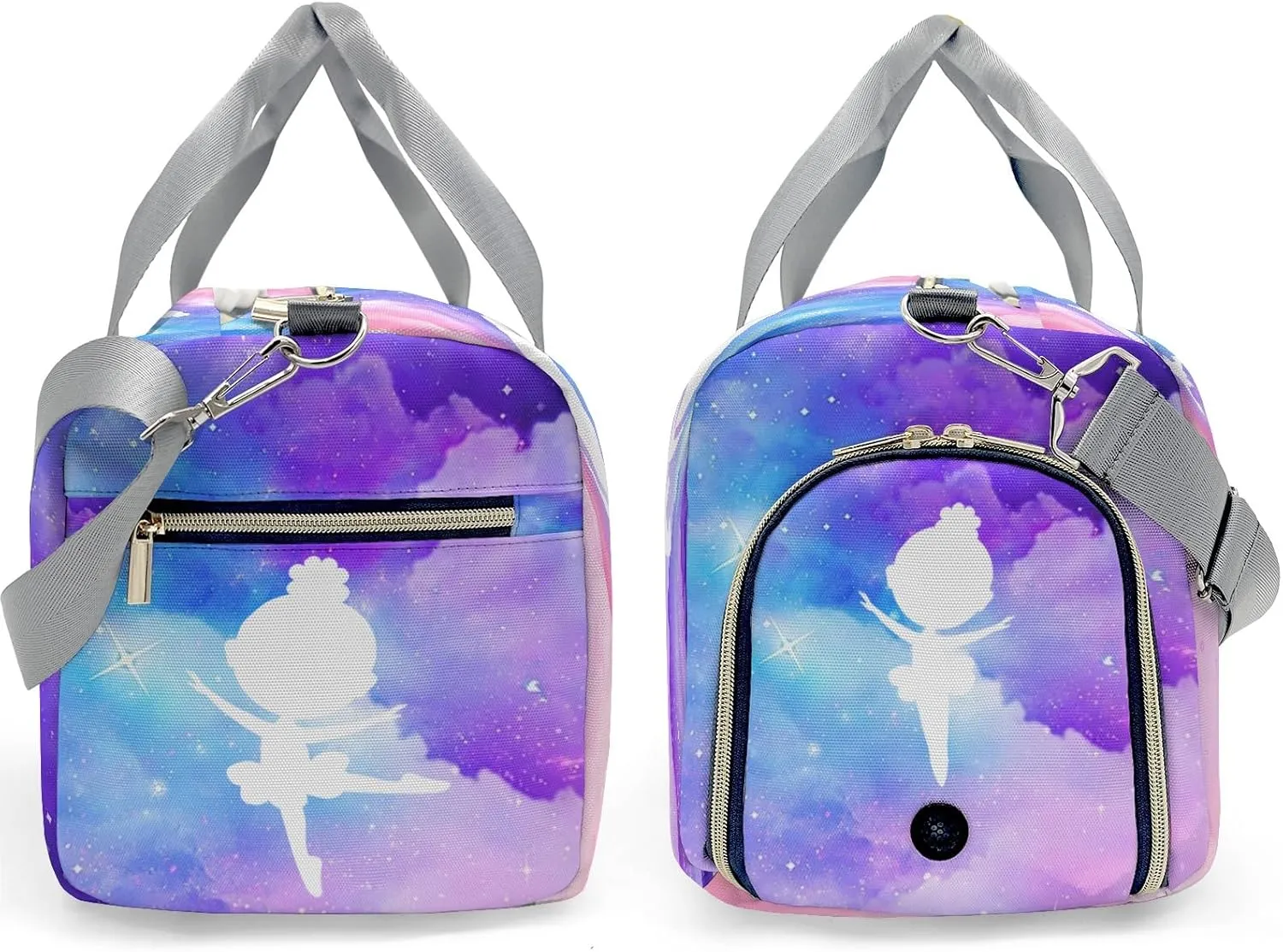 Gym Bags Ballet Girls Colorful Starry Duffel Bag Adjustable Shoulder Strap Perform Training Travel Bag for Boys Girls Teens Women Men