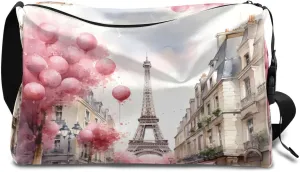 Gym Bags for Men 14.8 Inch Lightweight Carry On Bags for Airplanes Waterproof Duffle Bag for Travel, Country Romance Paris Patterns