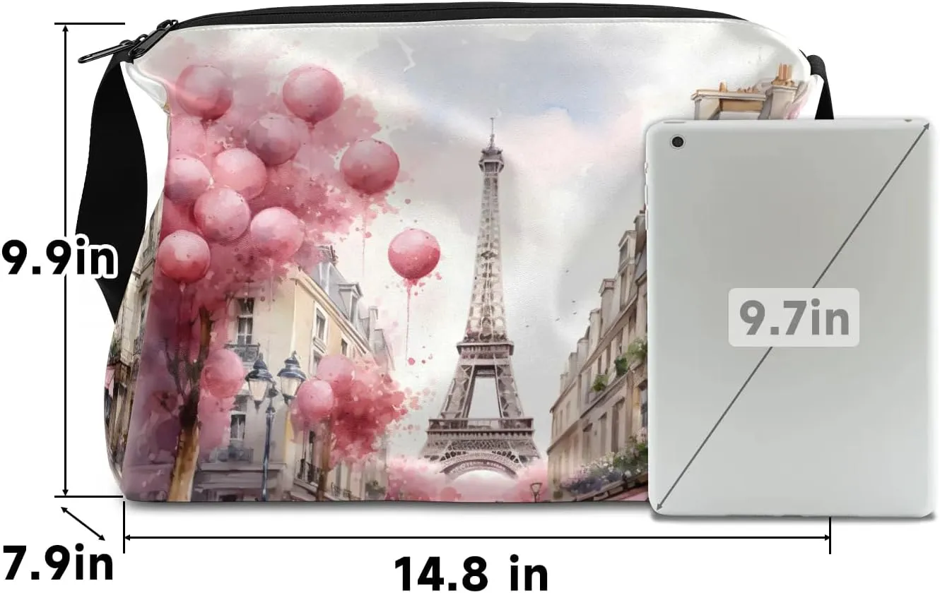 Gym Bags for Men 14.8 Inch Lightweight Carry On Bags for Airplanes Waterproof Duffle Bag for Travel, Country Romance Paris Patterns