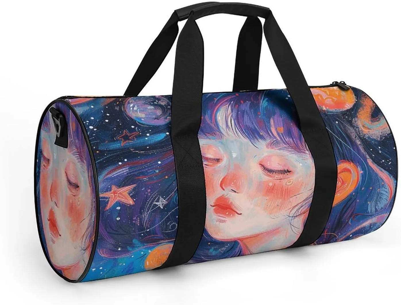 Gym Bags for Men Women Art Style Fantasy Duffle Bag Travel Overnight Bag with Shoe Compartment Tote Bags