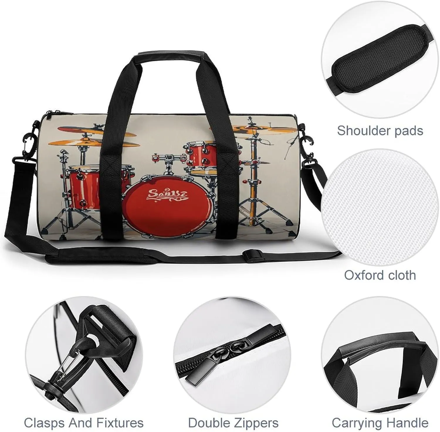 Gym Bags for Men Women Concert Party Duffle Bag Travel Overnight Bag with Shoe Compartment Tote Bags