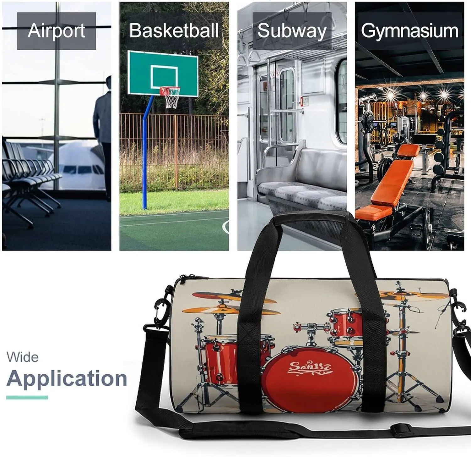 Gym Bags for Men Women Concert Party Duffle Bag Travel Overnight Bag with Shoe Compartment Tote Bags