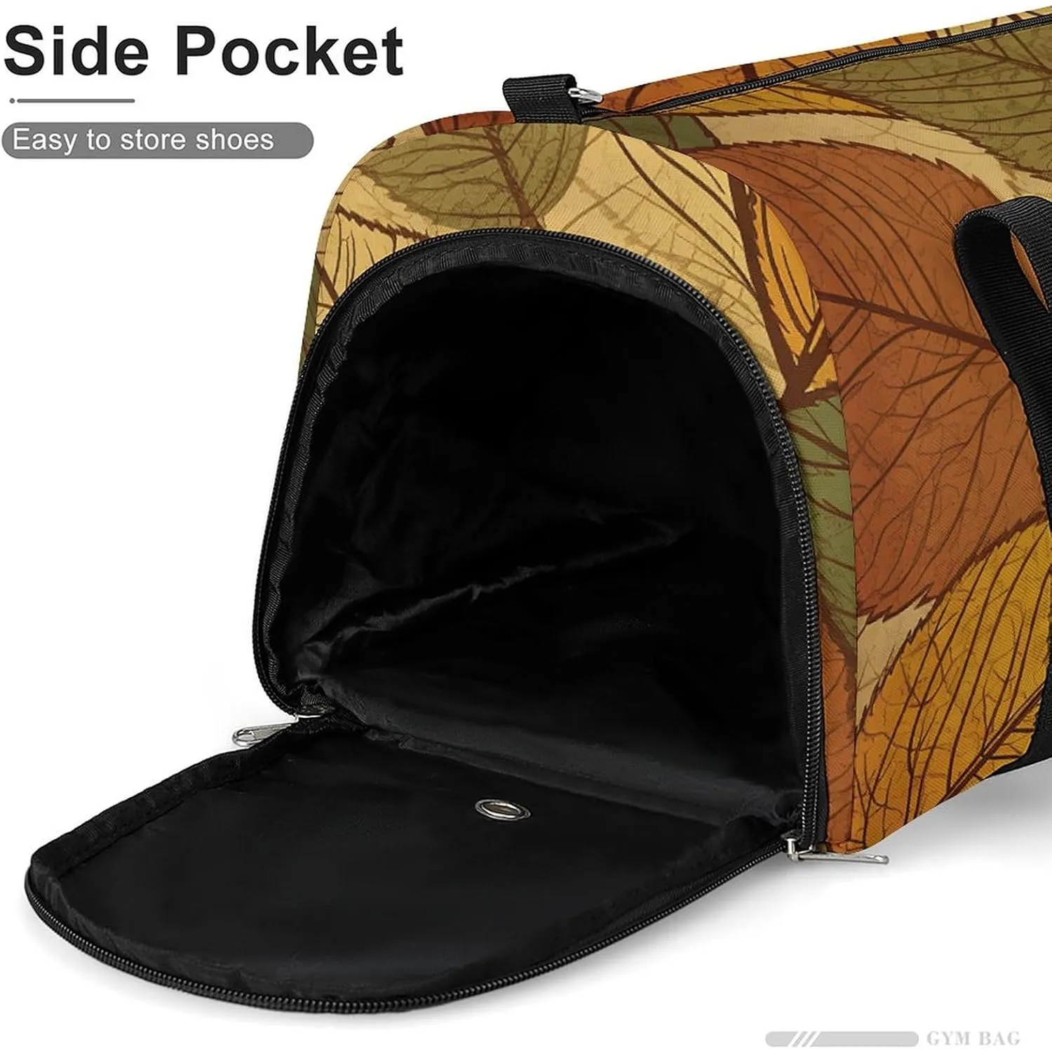 Gym Bags for Men Women Different Color Leaves Duffle Bag Travel Overnight Bag with Shoe Compartment Tote Bags