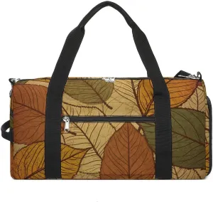 Gym Bags for Men Women Different Color Leaves Duffle Bag Travel Overnight Bag with Shoe Compartment Tote Bags