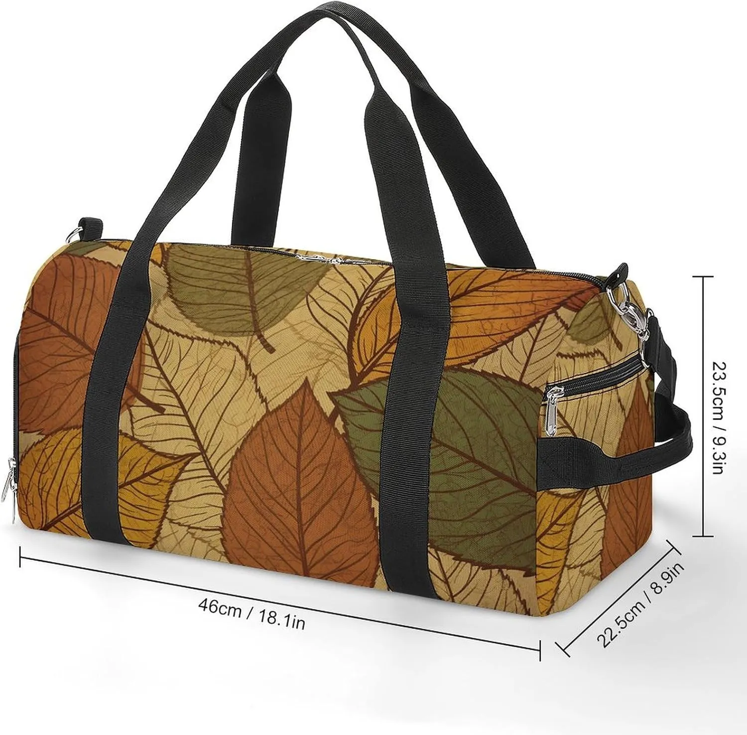 Gym Bags for Men Women Different Color Leaves Duffle Bag Travel Overnight Bag with Shoe Compartment Tote Bags
