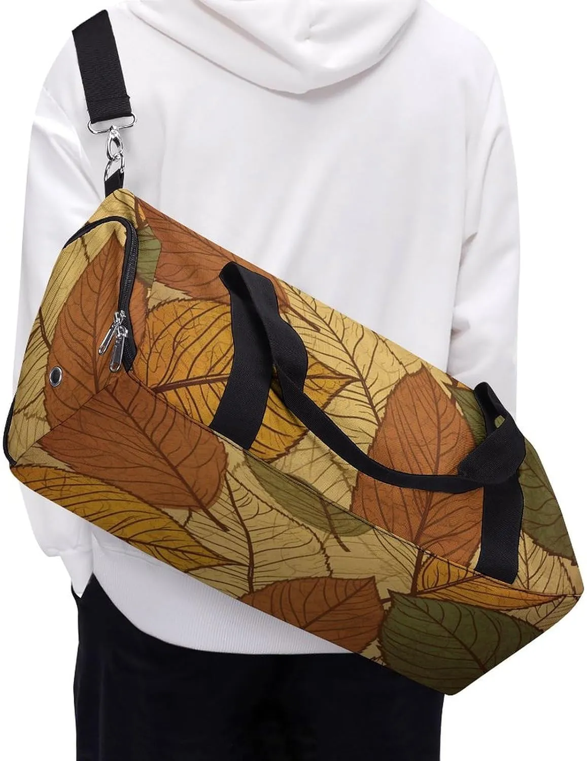Gym Bags for Men Women Different Color Leaves Duffle Bag Travel Overnight Bag with Shoe Compartment Tote Bags