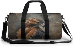 Gym Bags for Men Women Fur And Feathers Duffle Bag Travel Overnight Bag with Shoe Compartment Tote Bags