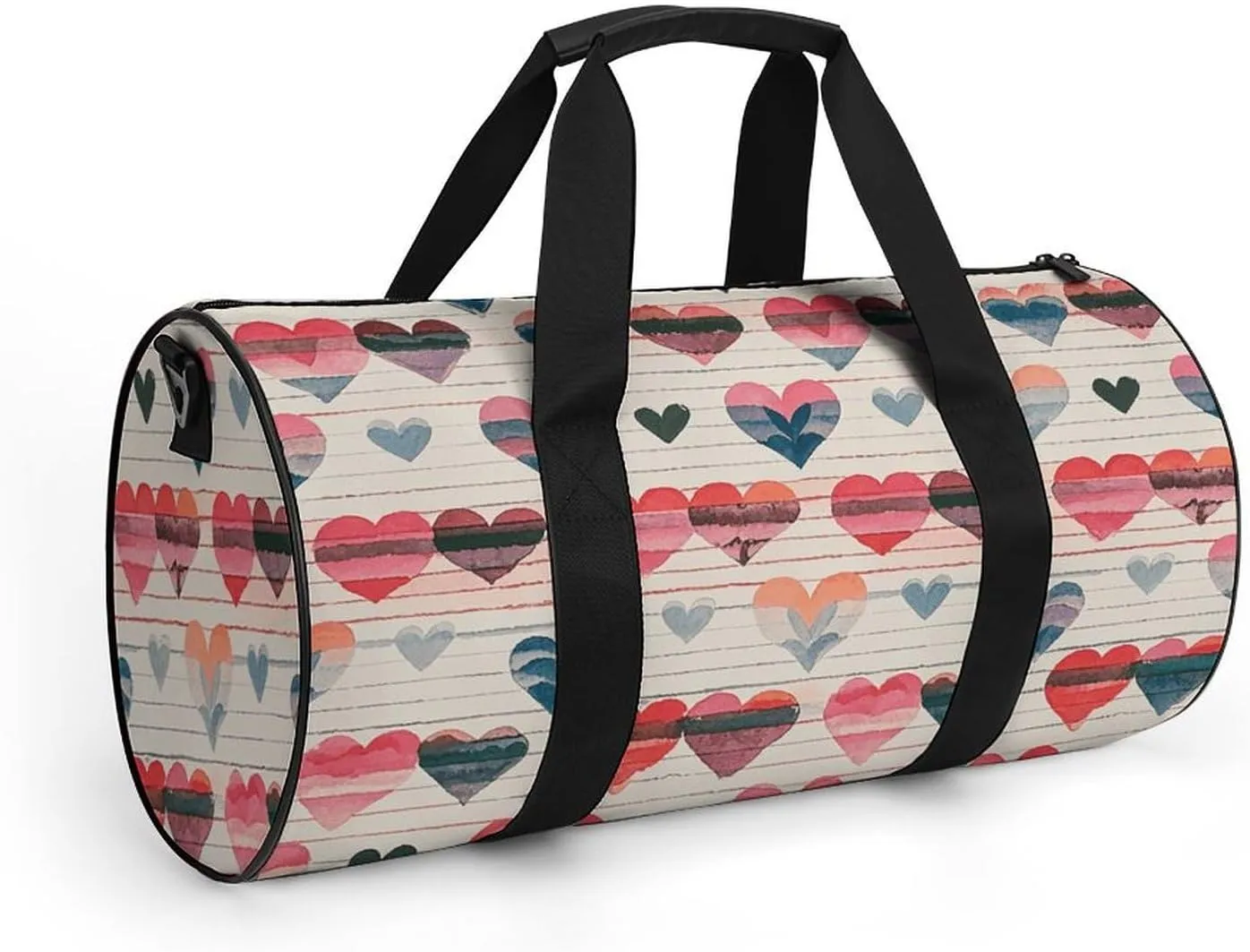 Gym Bags for Men Women Heart Romance Duffle Bag Travel Overnight Bag with Shoe Compartment Tote Bags